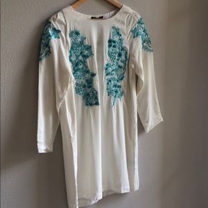 Cynthia Rowley White Long Sleeved Dress!